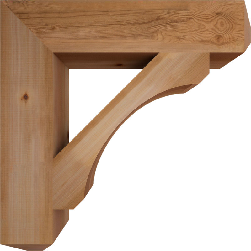 H Support en bois / corbeau, Western Red Cedar (Smooth), H 30 po x l 5,5 po x P 30 po