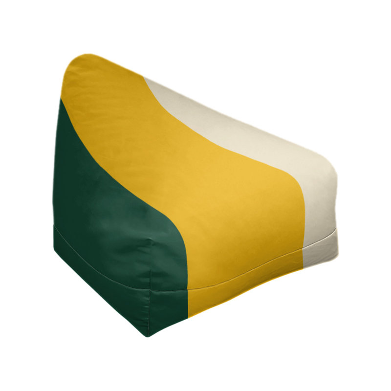 Bean Bag Cover, 42" H x 38" W x 2" D, Forest Green/Harvest Gold/Minnesota Wheat
