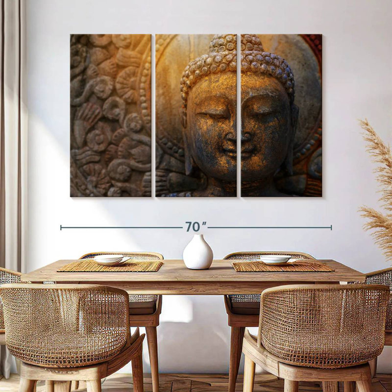 Adella Stone Buddha Statue, 42" H x 65" W