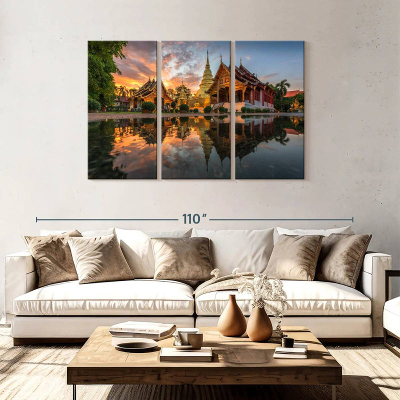 Adella Buddhist Wat Phra Singh, 48" H x 74" W