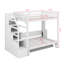 Lit mezzanine double très grand avec escalier de rangement et lit escamotable double avec lumière DEL, lit escamotable avec bureau