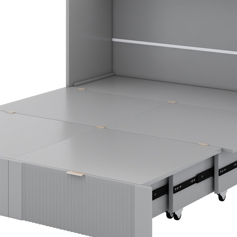 Murphy Bed With Drawer And A Set Of Sockets & USB Ports, Pulley Structure Design