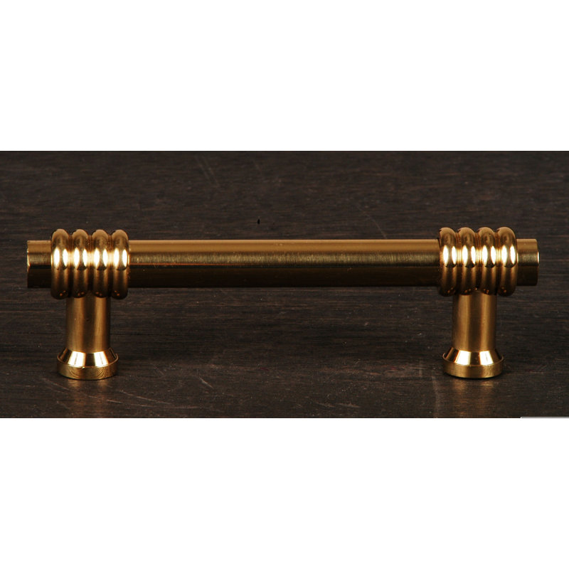 CP Series 3" Center to Center Bar Pull, Polished Brass / Polished Brass
