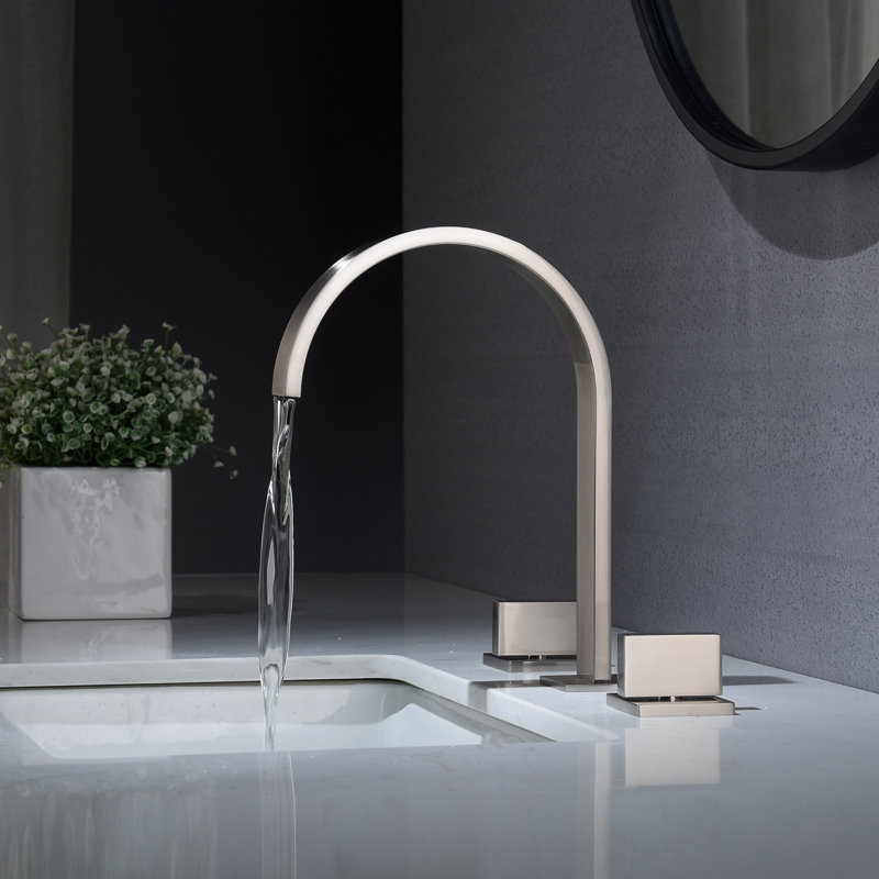 Widespread 2-handle Bathroom Faucet with Drain Assembly, Chrome