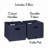RiverRidge Kids 2pc Fabric Collapsible Storage Cube Organizers with Handles for Playroom Organization - Navy-209545386