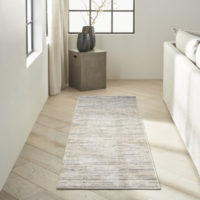 Tapis d'intérieur multicolore ivoire 2 pi 2 po x 10 pi Calvin Klein CK078 Summit