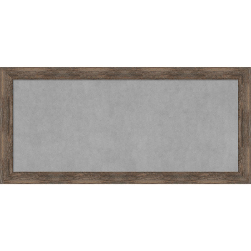 Tableau magnétique encadré en bois dur moka, H 25 po x l 53 po