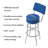 Swivel Upholstered Counter Stool with Metal Frame