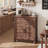 Sideboard Buffet Cabinet in Brown - Coffee Bar Storage Cabinet with Adjustable Shelves and Doors for Living Room, Kitchen or Dining Room-122537465