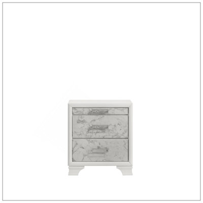 Soul Modern Style Nightstand With USB Ports And Charging Station, Crafted From Durable Wood In A Sleek White Finish.