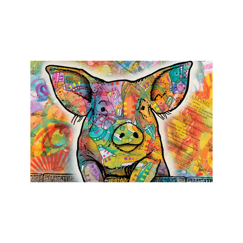 The Pig by Dean Russo - Wrapped Canvas Print, 30.48 cm H x 45.72 cm W