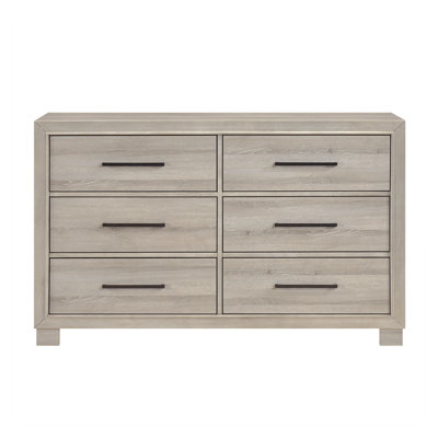 Mobilier de chambre à coucher contemporain en bois de style contemporain avec commode à six tiroirs gris moderne