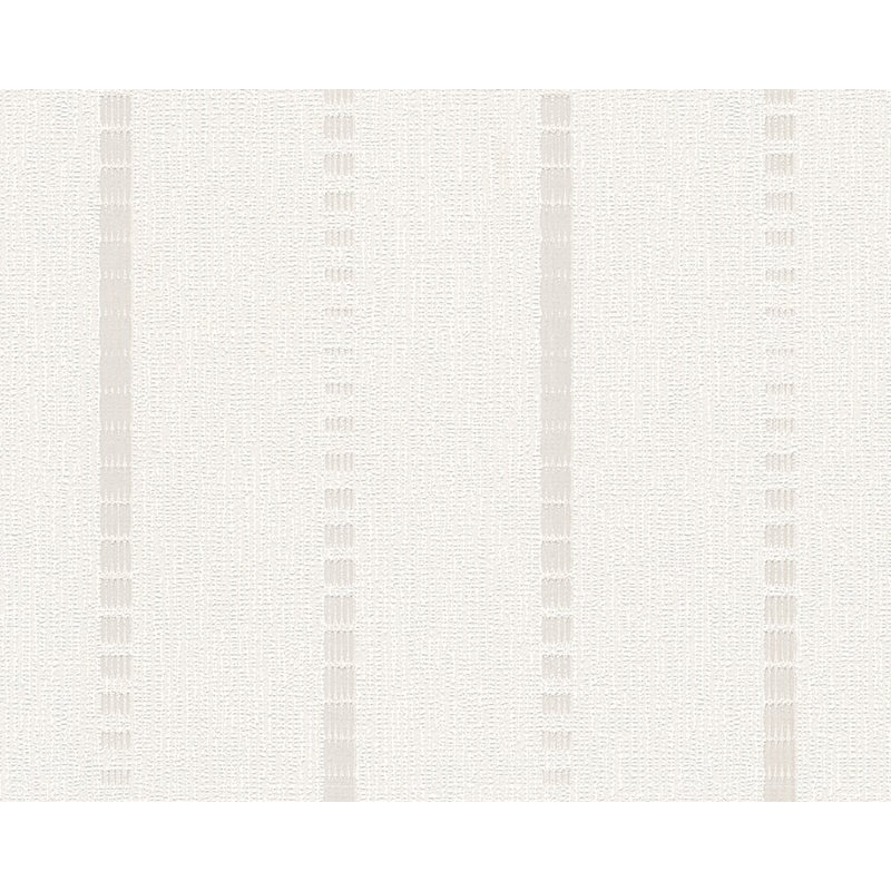 Rouleau de papier peint abstrait à jardin frais 33 pi x 21 po textile natural Pennell, Crème / gris