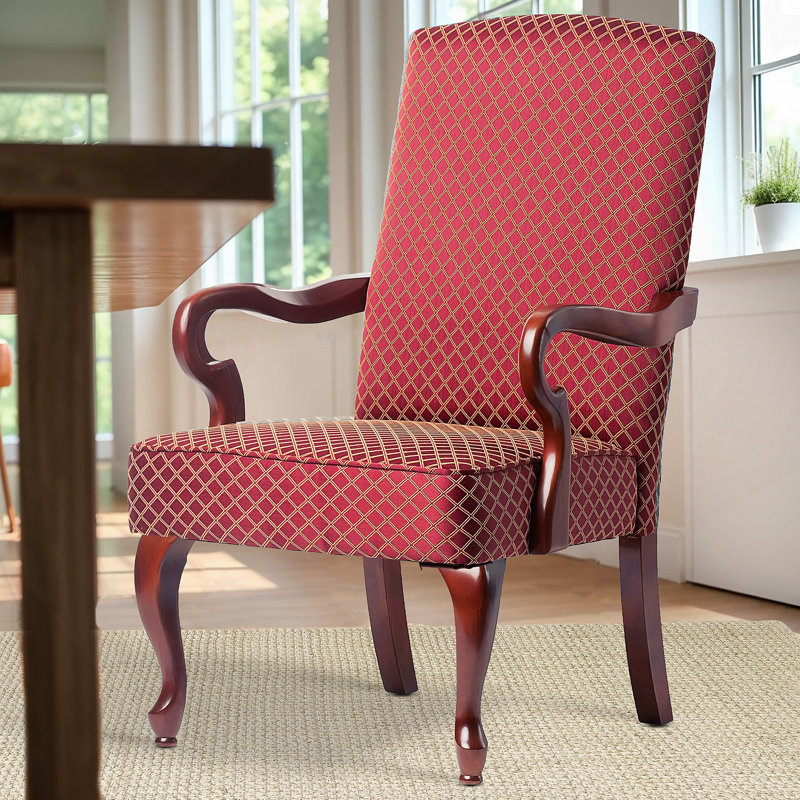 Fauteuil à col-de-cygne rouge