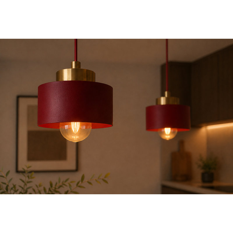 Simply Wine 1-light Pendant, 50, Burgundy/Gold, 2