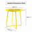 ACEHOME Yellow Outdoor Side Table, Round Modern Decor Coffee Tea Table, Small Metal Sofa Snack Table For Living Room, Bedroom, Garden, Balcony & Porch-1010964402-1010964413
