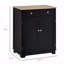 Armoire de rangement, moderne, en bois, armoire de rangement 2 tiroirs, buffet avec comptoir solide, cuisine, café avec tiroirs, portes et tablette réglable