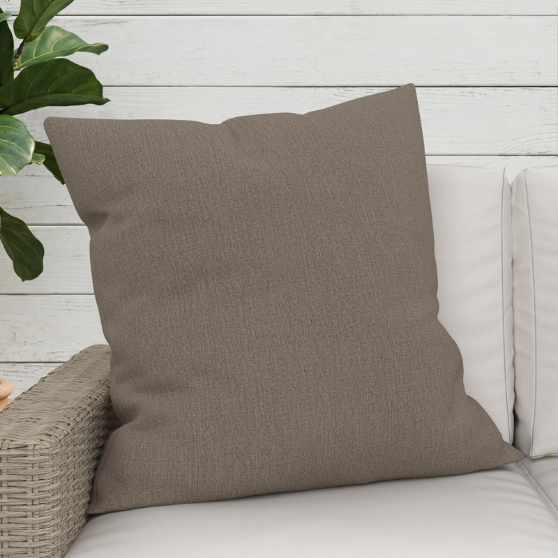 Gabi Sunbrella® Indoor/Outdoor Throw Pillow, Square 24", Cast Shale Sunbrella® Plainweave
