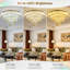 18in LED Flush Mount Chandelier Radiating Dandelion Crystal Ceiling Light-116642389
