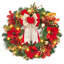 Couronne de Noël illuminée de 61 cm (24 po) avec magnolia et pin, 20 lumières DEL, 8 modes, fonctionne sur piles, intérieur et extérieur-217860260