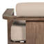 Chaise longue de qualité supérieure en bois d'eucalyptus, design confortable pour la détente en plein air