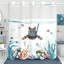 Ensemble de rideau de douche Funny Cat