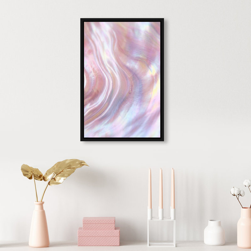 Iridescent Wave Print by Oliver Gal, 16"H x 11"W, Black Floater Frame