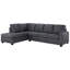 Canapé modulaire en L Alexius, gris (LHF)-620493549-620493555