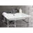 Kingston Brass Edwardian 25-Inch Ceramic Console Sink with Brass Legs (4-Inch, 3-Hole)-50890465