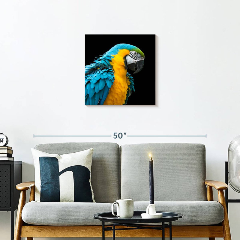 Crowle Charming Macaw, 20" H x 20" W