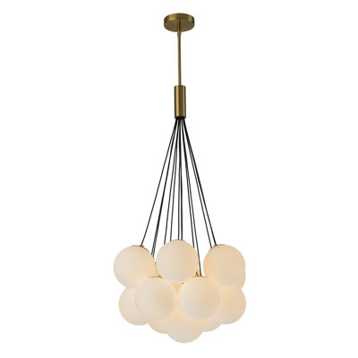 13 - Light Chandelier Cluster Chandelier with Metal Accents