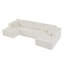 Canapé modulaire en forme de U de 132 po, canapé-lit Comfy Comprimé avec poches latérales, canapé-lit en mousse à mémoire de forme minimaliste moderne en velours côtelé pour le salon, aucun assemblage requis, beige-1457402899