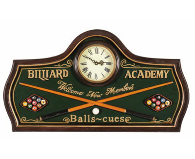 Horloge murale Bruck Billiard Academy