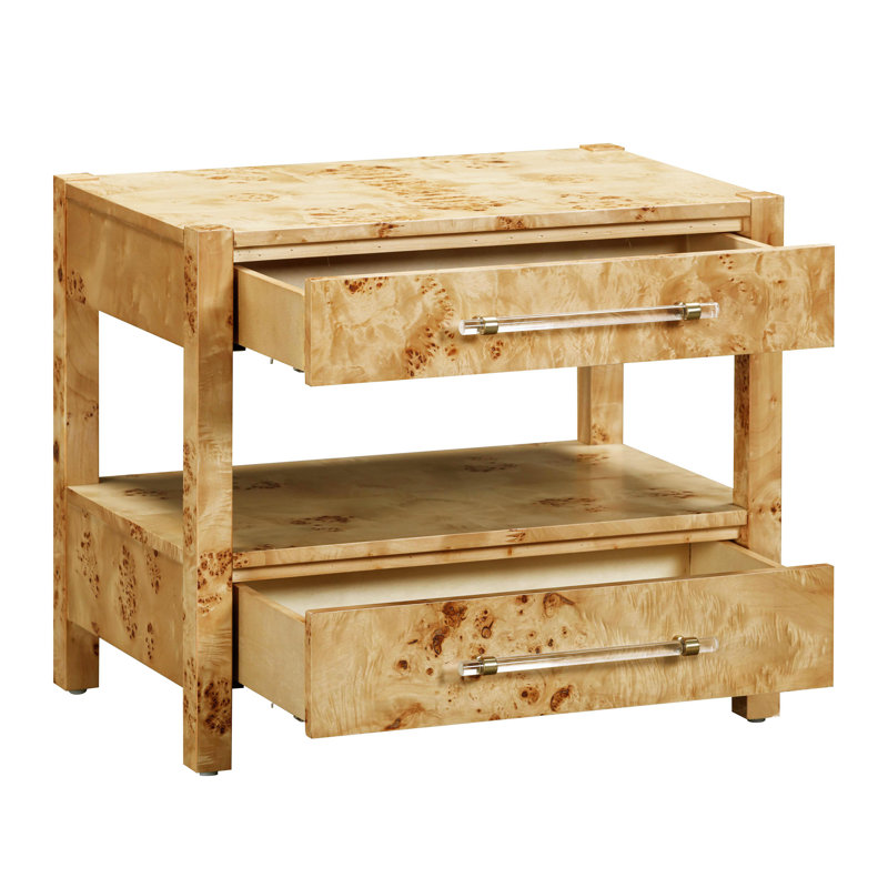 Omnia 26'' W Nightstand, Natural Burl