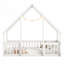 House-Shaped Floor Bed with Fence, Guardrails-398527331-398527330