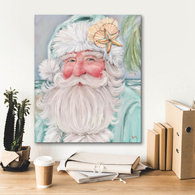 'Coastal Santa' by Ashley Bradley Canvas Wall Art