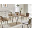 Extendable Round Metal Base Dining Table