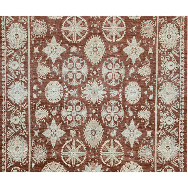 Ziegler Hand-Knotted High-Quality Brown Area Rug