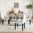 Modern Rectangular Dining Table Set For 6| 71″ Wood & Metal Table With Chairs-349014566-349014561-351118909