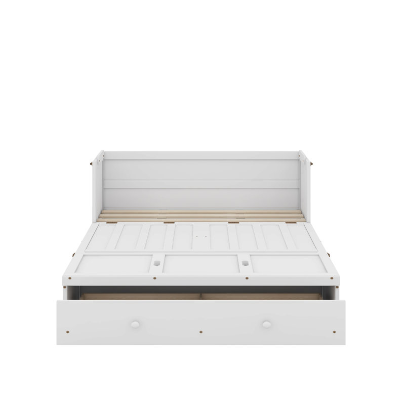 Grand lit escamotable avec port USB et tiroir