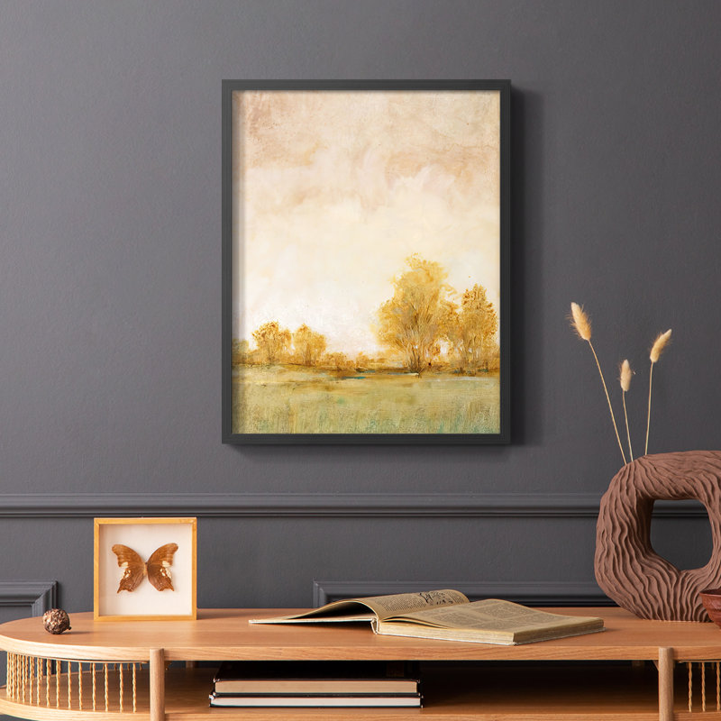 «Carefree Day I», reproduction encadrée - bois massif, Noir, H 20 po x l 16 po