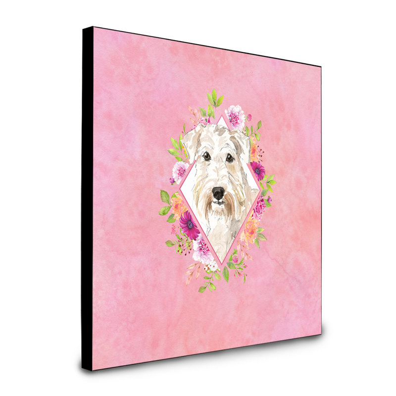 Panneau mural Dollman Flowers, Rose, Terrier irlandais