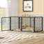 Grande cage pour chien de 63,7 po pour chien de taille moyenne avec dessus, cage pour animal de compagnie, noir, l 63,7 po x P 34,2 po x H 31,7 po.-124672252-124672249