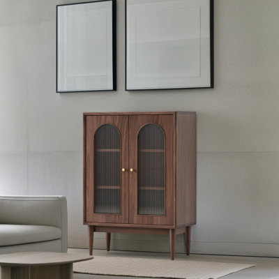 Modern Minimalist Glass Arch Display Case