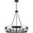 Kraatz 5 - Light Steel Dimmable Wagon Wheel Chandelier