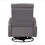 Fauteuil inclinable oscillant 1pc avec revêtement pivotant en cuir moka et meubles de salon-128515358