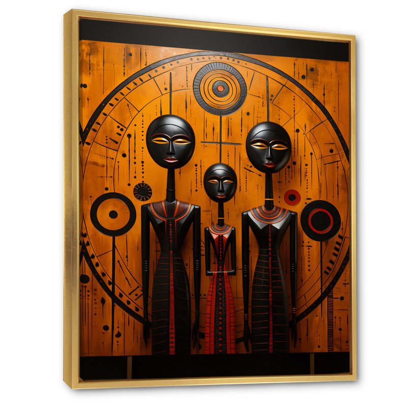 «Wenzel African Tribes Sacred Patterns I», reproduction d'art sur toile, Or, H 32 po x l 16 po x P 1 po