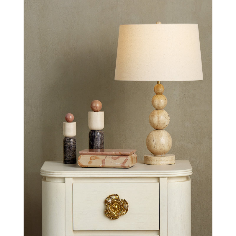 Niobe Travertine Table Lamp