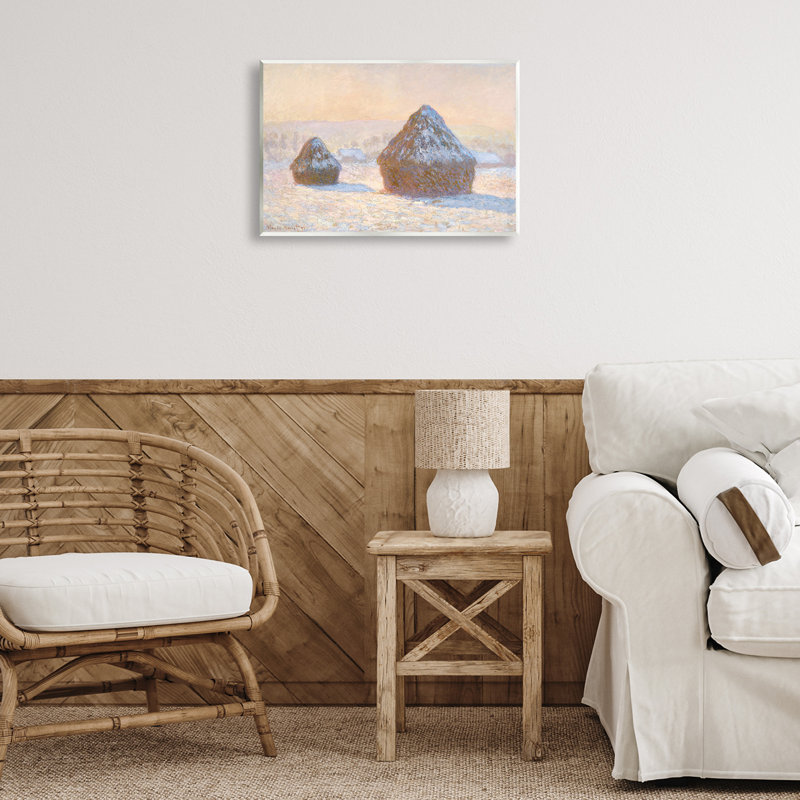 «Classic Monet Wheatstacks» par One1000paintings, H 13 po x l 19 po