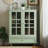 Minimalist China Cabinet With Double Glass Doors And Drawer-1251838876